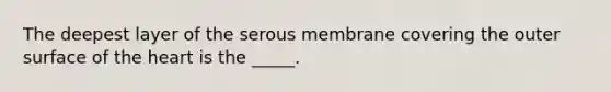 The deepest layer of the serous membrane covering the outer surface of the heart is the _____.