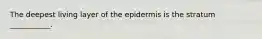 The deepest living layer of the epidermis is the stratum ___________.