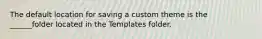 The default location for saving a custom theme is the ______folder located in the Templates folder.