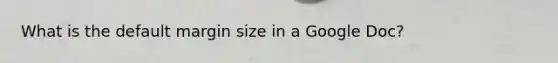 What is the default margin size in a Google Doc?