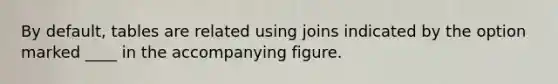 By default, tables are related using joins indicated by the option marked ____ in the accompanying figure.