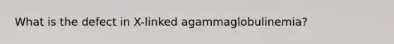 What is the defect in X-linked agammaglobulinemia?