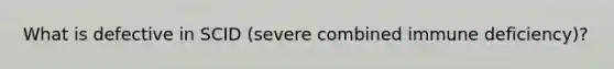 What is defective in SCID (severe combined immune deficiency)?