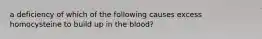 a deficiency of which of the following causes excess homocysteine to build up in the blood?