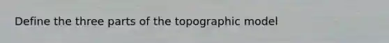 Define the three parts of the topographic model