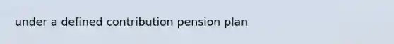 under a defined contribution pension plan