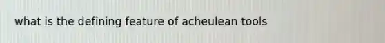 what is the defining feature of acheulean tools