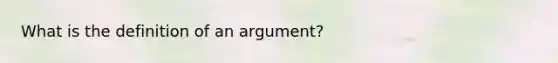 What is the definition of an argument?