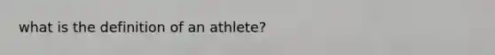 what is the definition of an athlete?