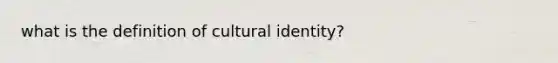 what is the definition of cultural identity?