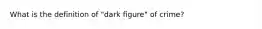 What is the definition of "dark figure" of crime?