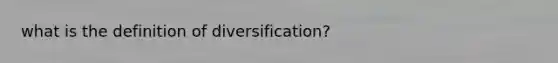 what is the definition of diversification?