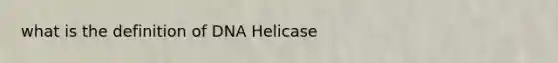 what is the definition of DNA Helicase