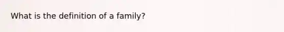 What is the definition of a family?