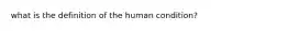 what is the definition of the human condition?