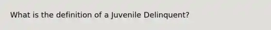 What is the definition of a Juvenile Delinquent?