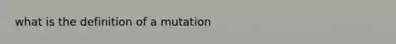 what is the definition of a mutation