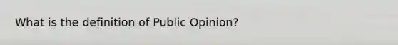 What is the definition of Public Opinion?