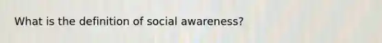 What is the definition of social awareness?