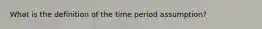 What is the definition of the time period assumption?