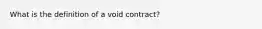 What is the definition of a void contract?