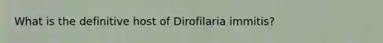 What is the definitive host of Dirofilaria immitis?