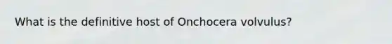 What is the definitive host of Onchocera volvulus?