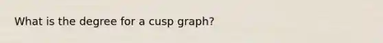 What is the degree for a cusp graph?