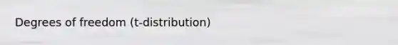 Degrees of freedom (t-distribution)