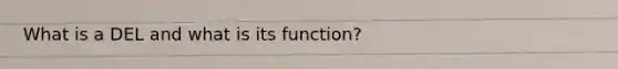 What is a DEL and what is its function?