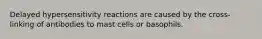 Delayed hypersensitivity reactions are caused by the cross-linking of antibodies to mast cells or basophils.