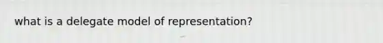 what is a delegate model of representation?