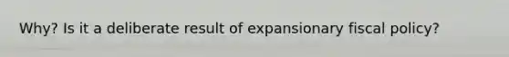 Why? Is it a deliberate result of expansionary fiscal policy?