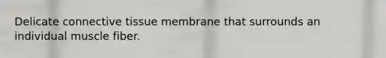 Delicate connective tissue membrane that surrounds an individual muscle fiber.