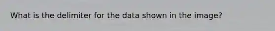 What is the delimiter for the data shown in the image?