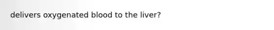 delivers oxygenated blood to the liver?