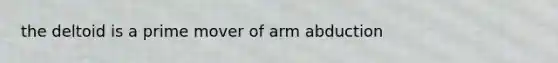 the deltoid is a prime mover of arm abduction