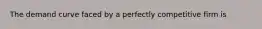 The demand curve faced by a perfectly competitive firm is