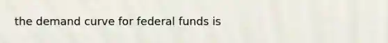 the demand curve for federal funds is