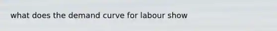 what does the demand curve for labour show