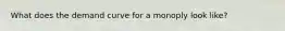 What does the demand curve for a monoply look like?