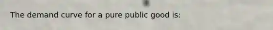 The demand curve for a pure public good is: