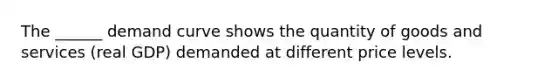 The ______ demand curve shows the quantity of goods and services (real GDP) demanded at different price levels.