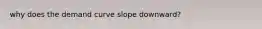 why does the demand curve slope downward?