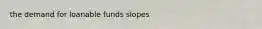 the demand for loanable funds slopes