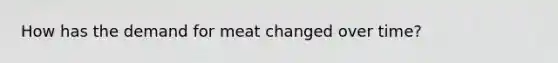 How has the demand for meat changed over time?