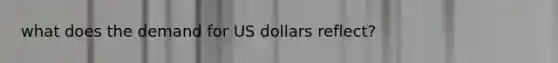 what does the demand for US dollars reflect?