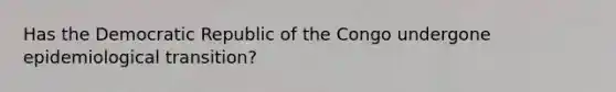 Has the Democratic Republic of the Congo undergone epidemiological transition?