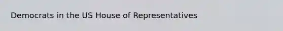 Democrats in the US House of Representatives