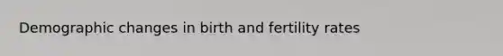 Demographic changes in birth and fertility rates